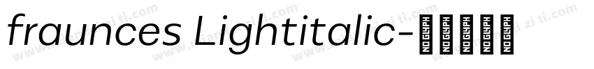 fraunces Lightitalic字体转换